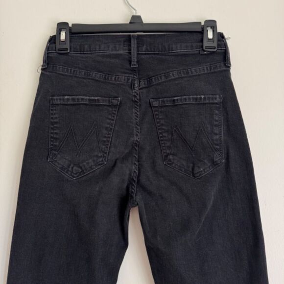 MOTHER High Waisted Rider Ankle Straight Leg Jeans- Not Guilty (Black) | Size 25 - Picture 5 of 10